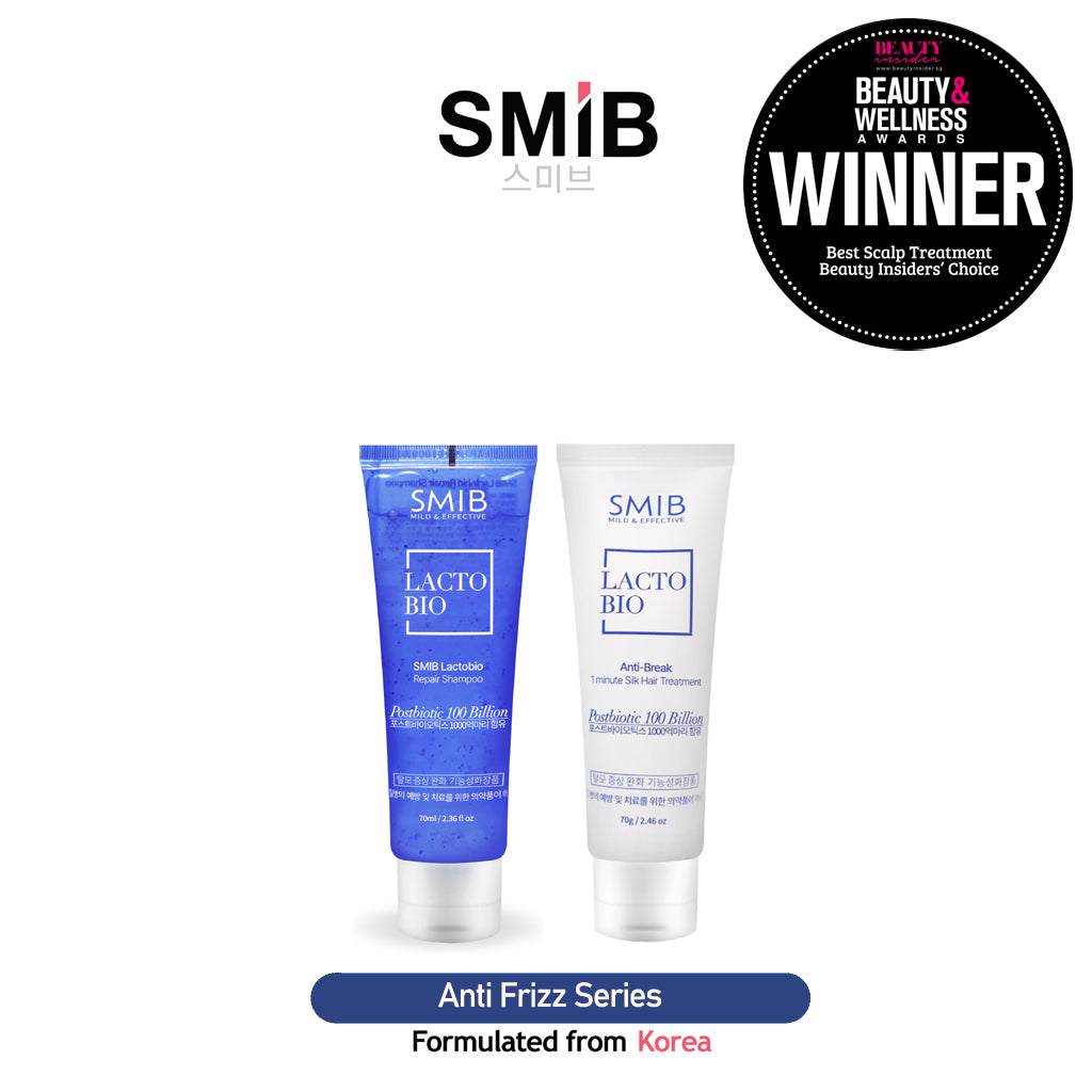 SMiB Anti-Frizz &amp; Repair Series -LactoBio Shampoo &amp; Hair Mask Treatment Travel Set